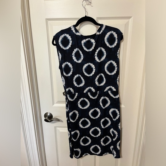 Navy and white Michael Kors wrap dress - Picture 2 of 3